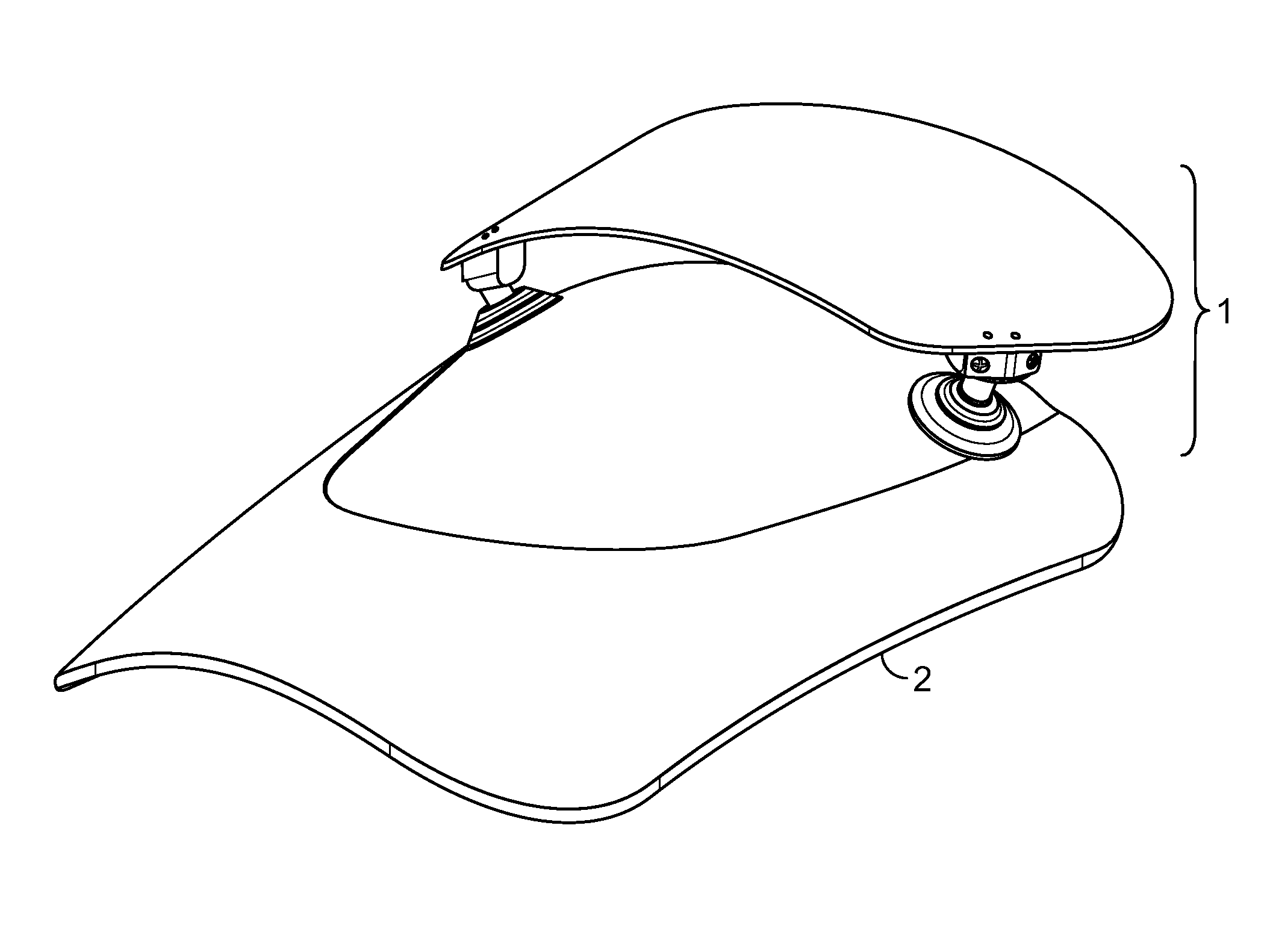 Exterior surface mounted adjustable wind deflector