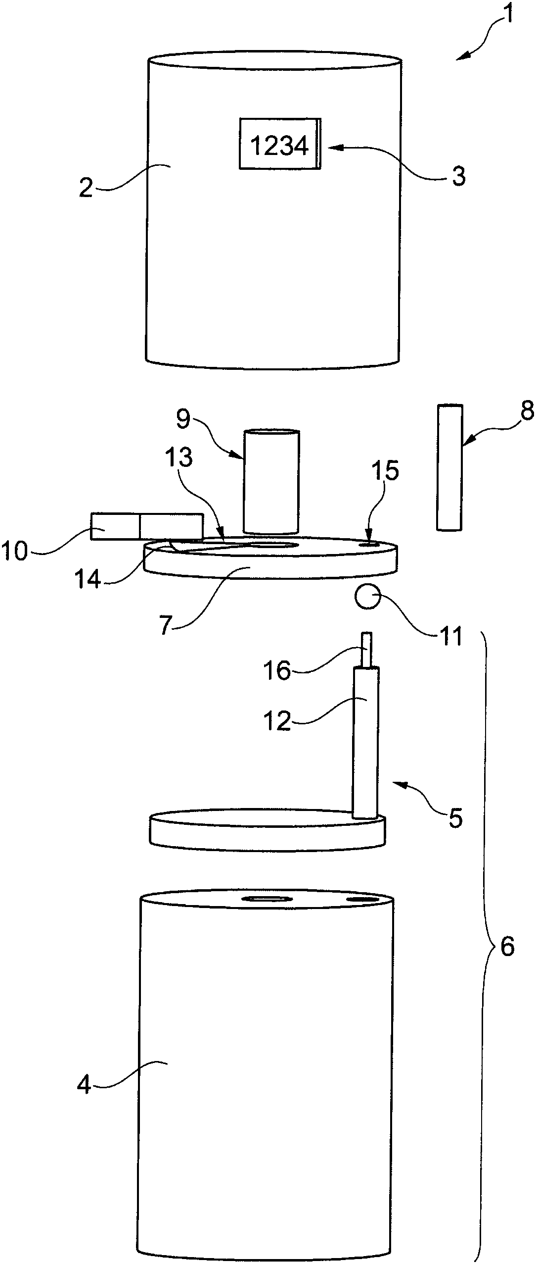 Device for counting sterilisation cycles