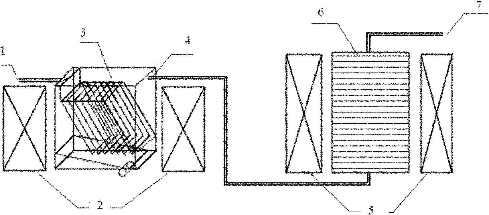 Converter turbid circulating water treatment method utilizing superconductive high-gradient magnetic field