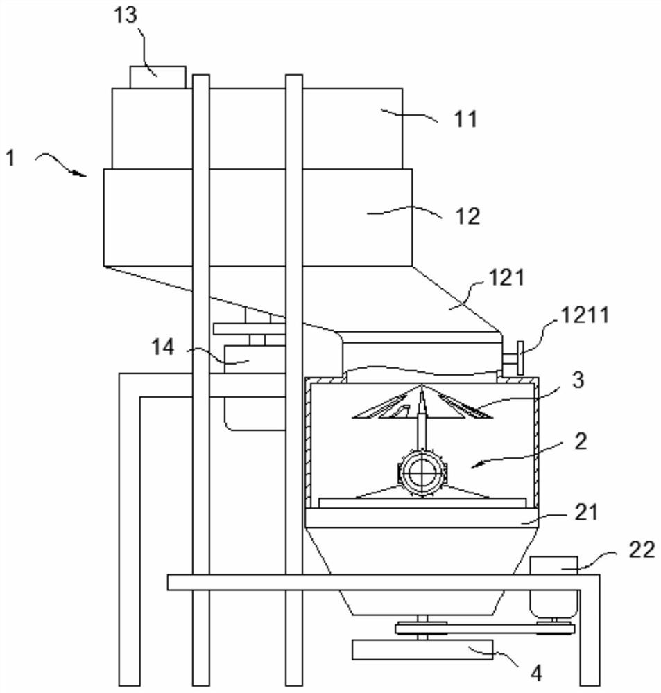 Biomass granular fuel crushing device with material pressing function