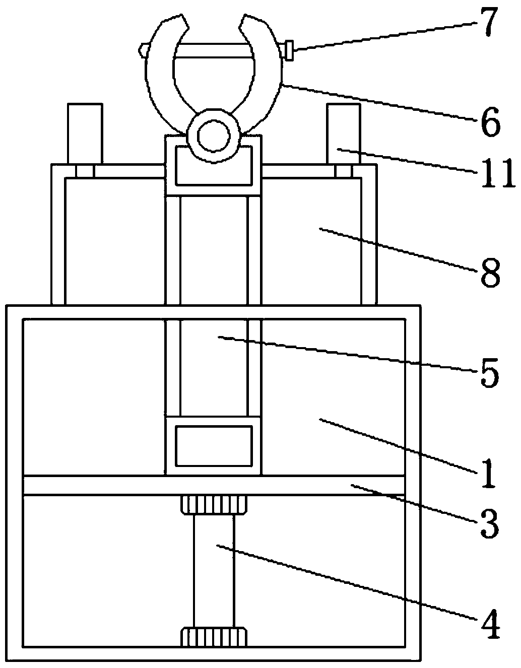 Double-head hydraulic calibration mechanism for driving axle housing