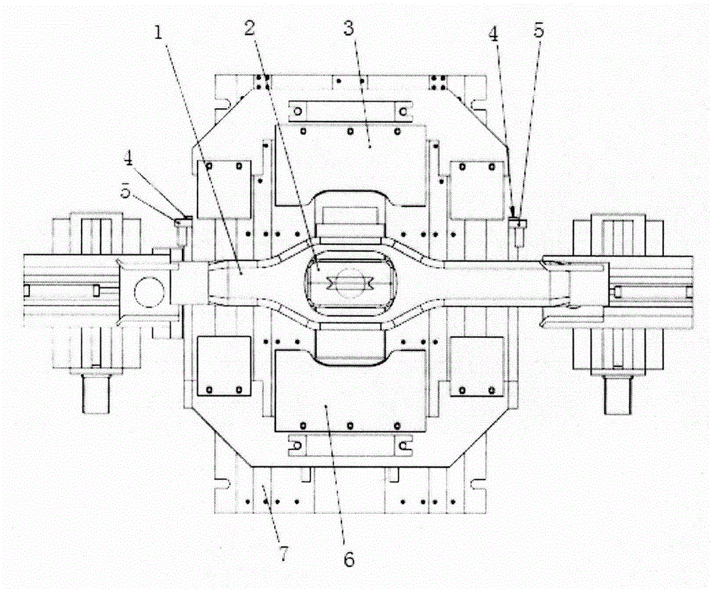 Reshaping and ejecting device for automobile rear axle