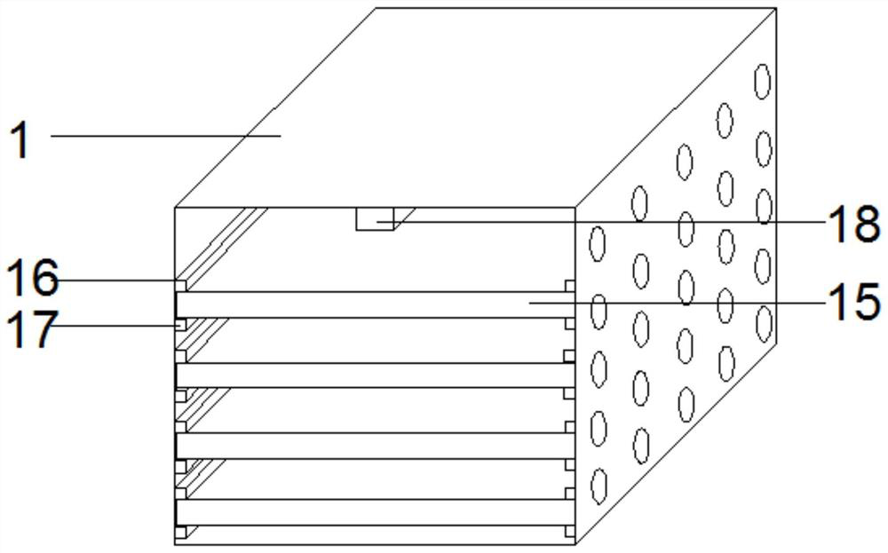 Intelligent access control card fixing groove cooling device