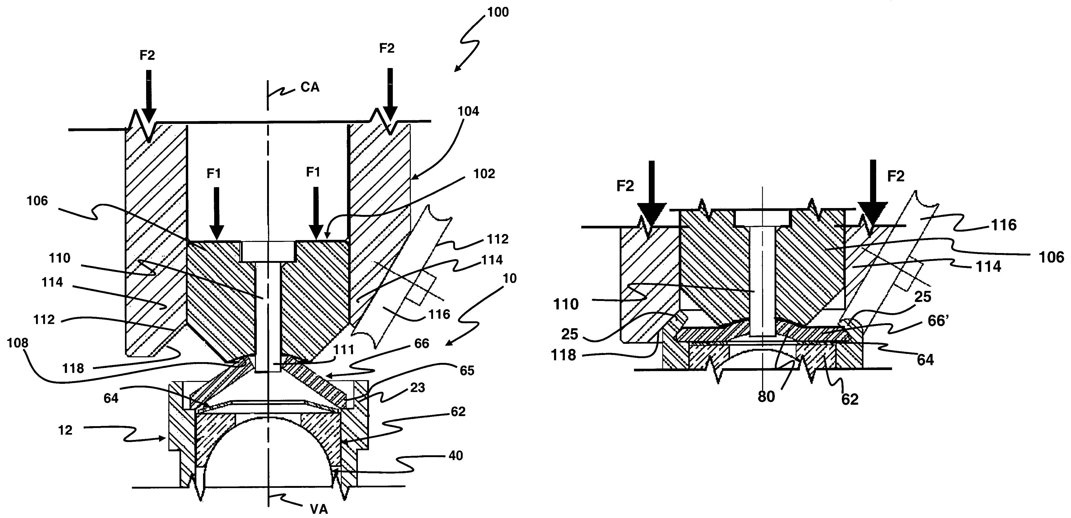 Method for clearance adjusting cover plate closure