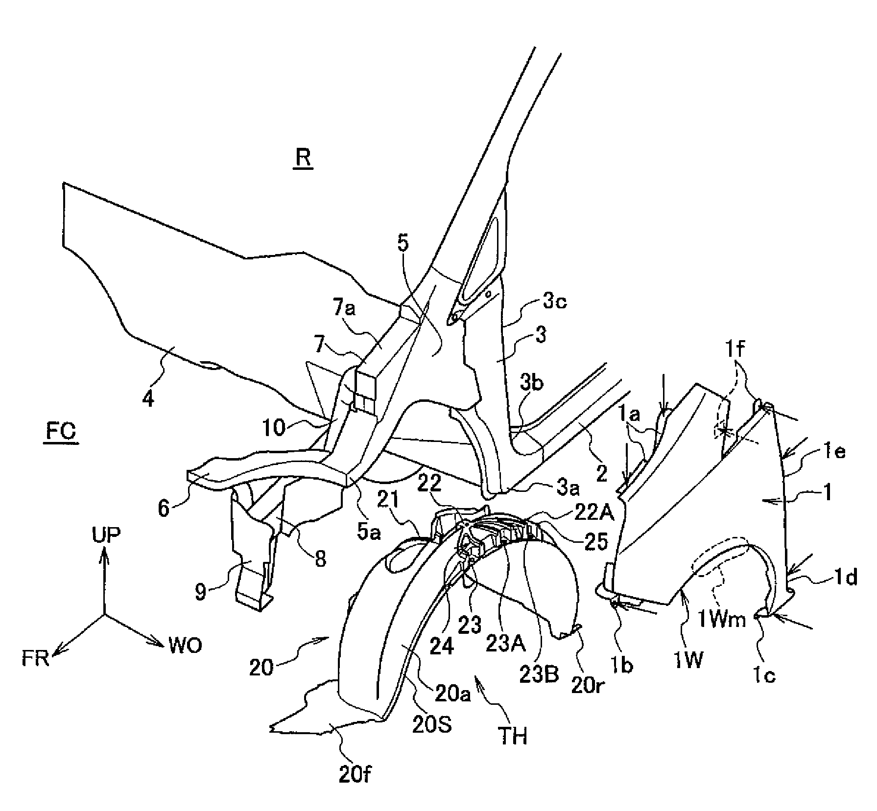 Fender protector structure