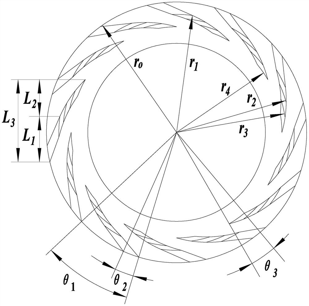 A composite sealing end face structure with three-diversity microholes and stepped spiral arc grooves