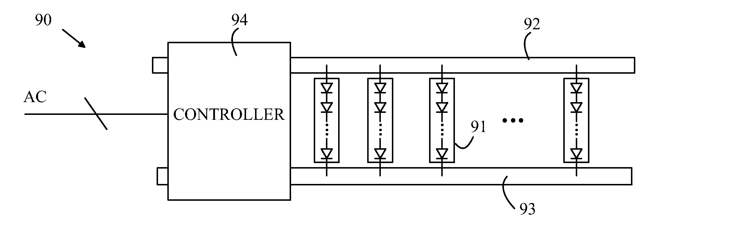 Light Sources Utilizing Segmented LEDs to Compensate for Manufacturing Variations in the Light Output of Individual Segmented LEDs