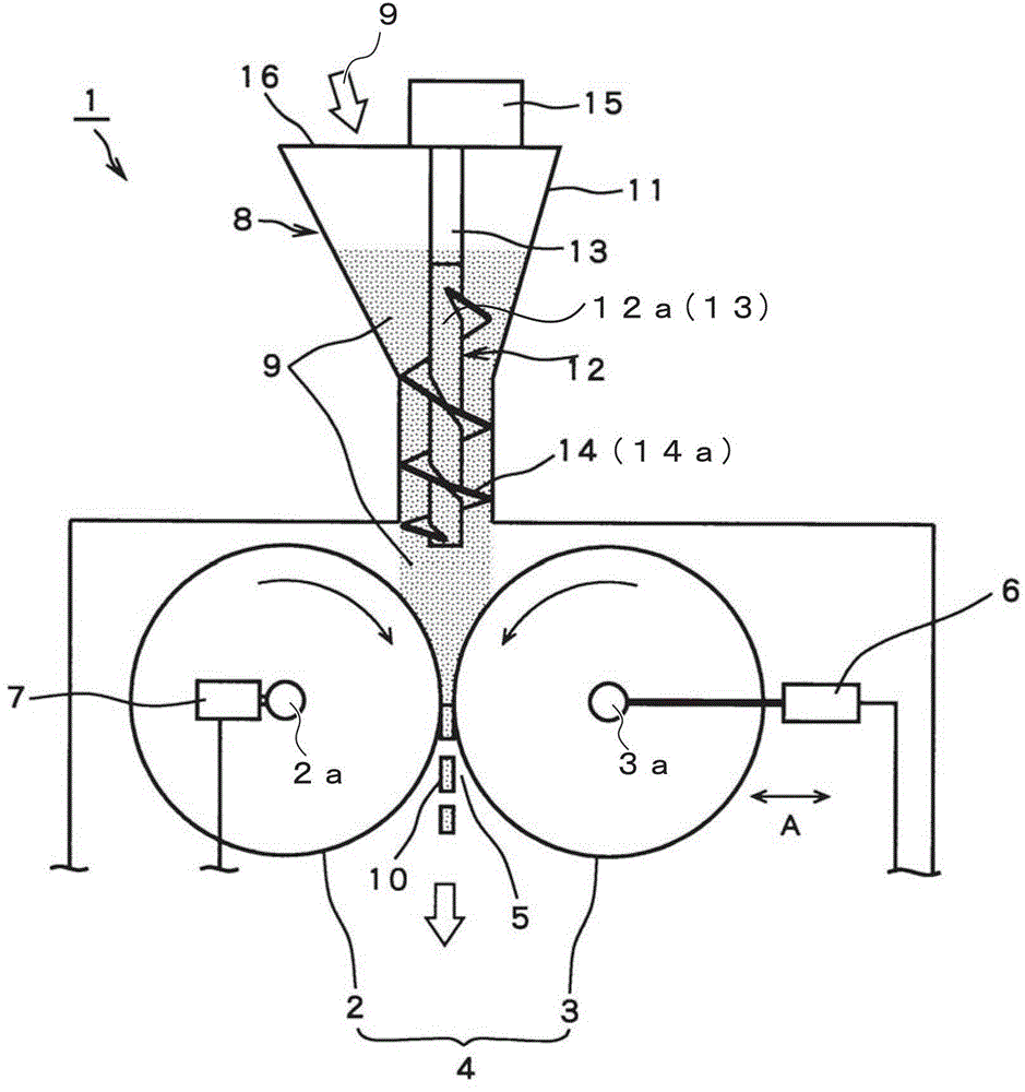 Push screw device and roll forming machine