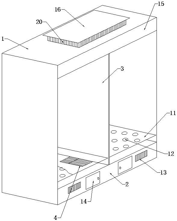 Wardrobe with circulating air