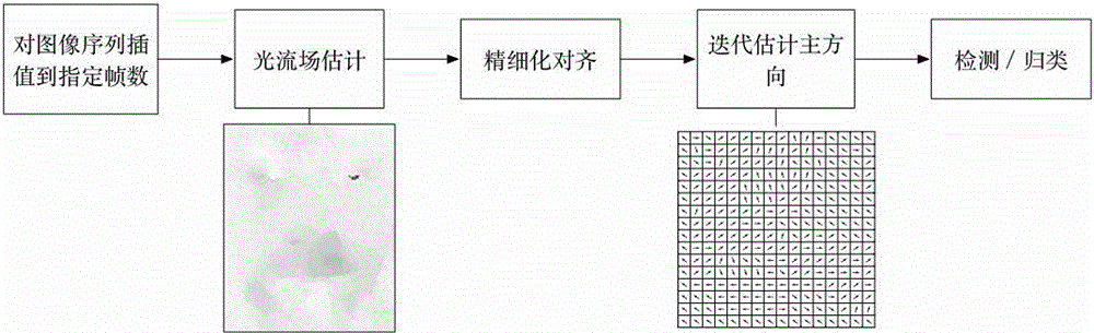 Micro expression sequence feature extracting method based on optical flow field