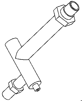 Balance strut for wind tunnel hot jet interference test