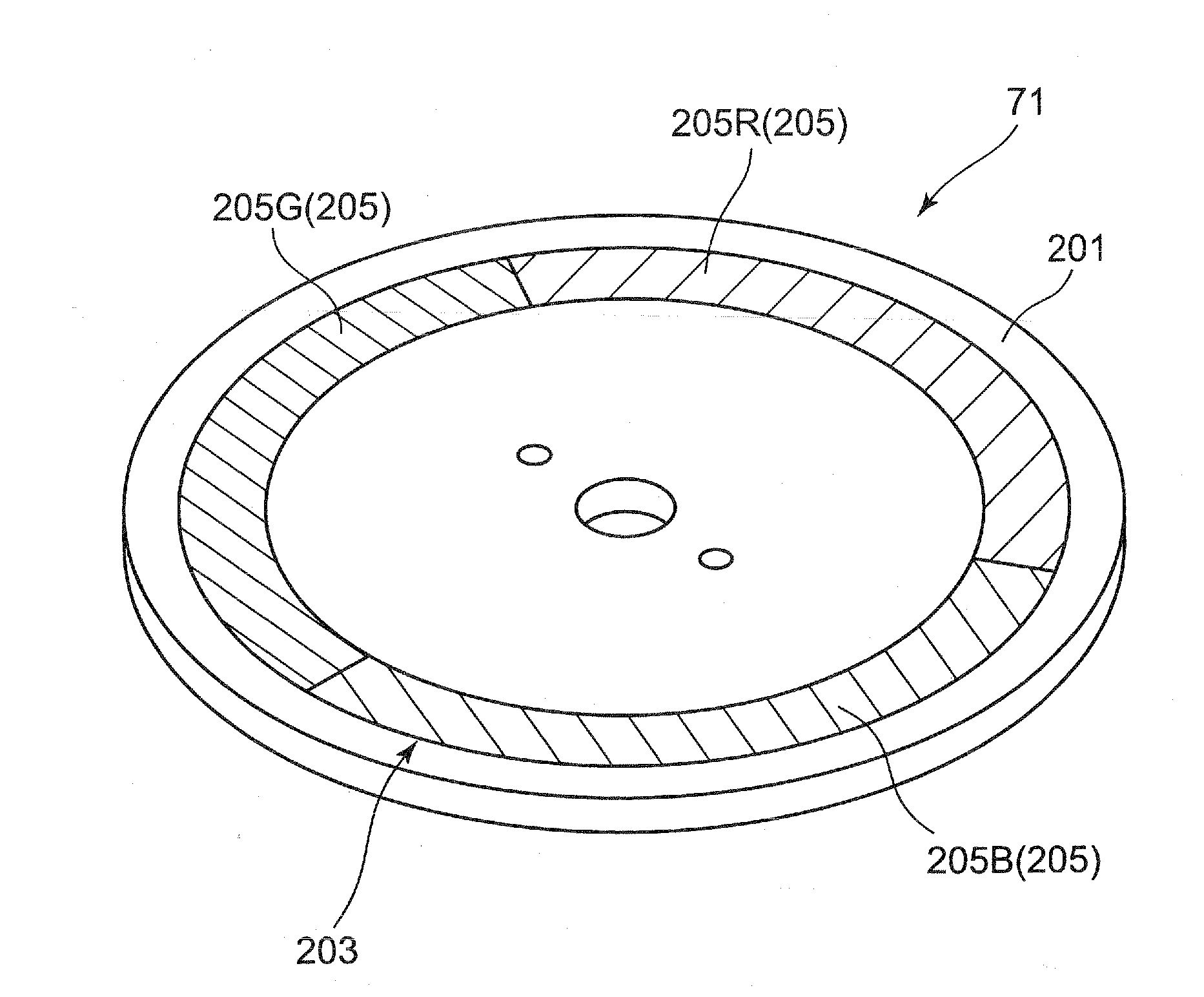 Fluorescent wheel, light source device and projector