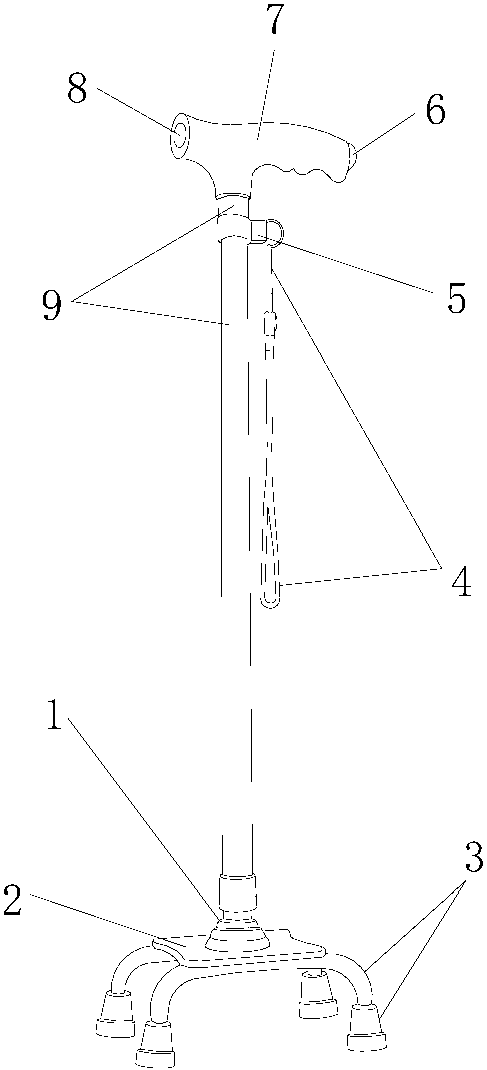 Walking stick with broadcasting function