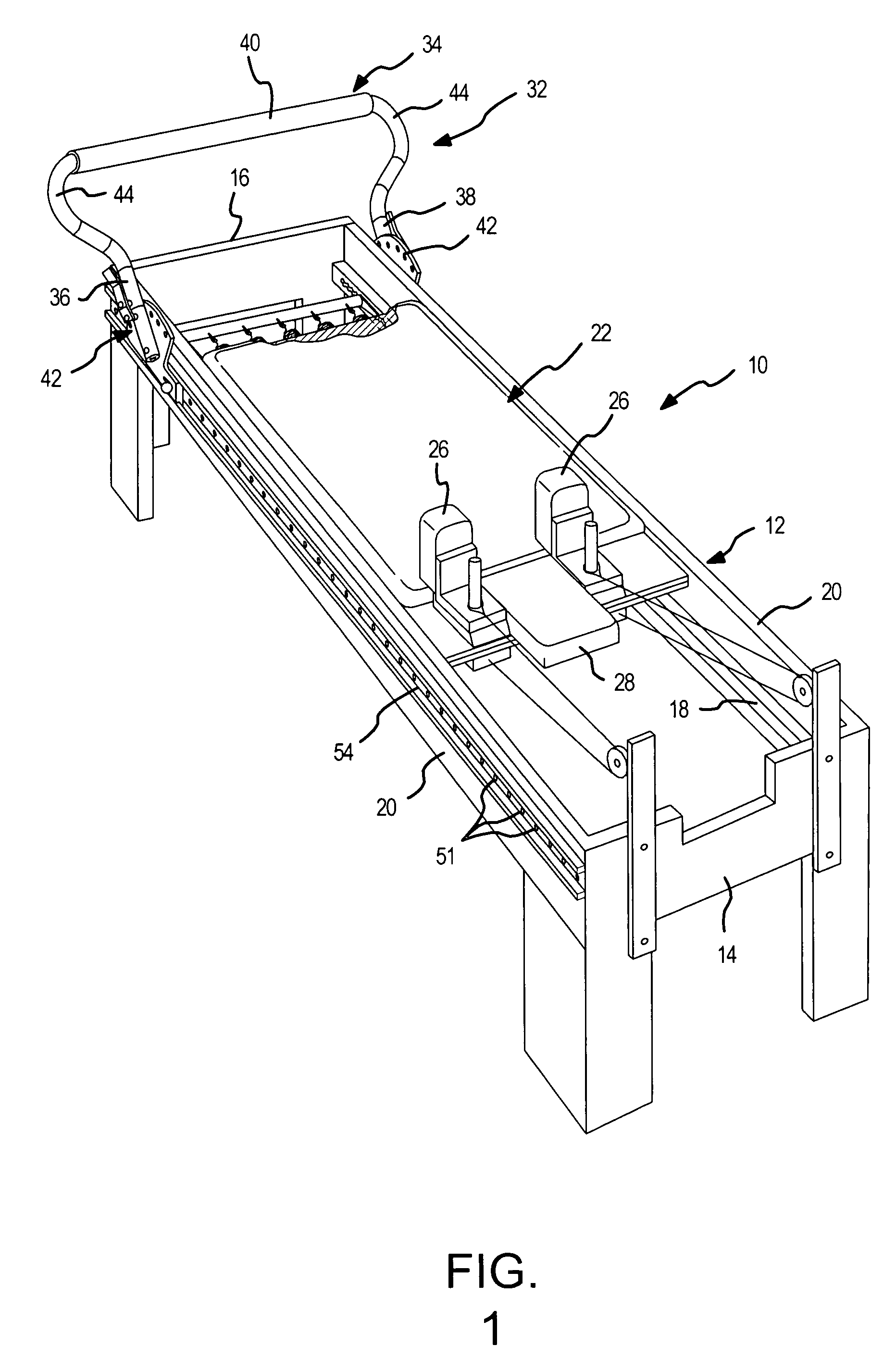 Reformer exercise apparatus anchor bar assembly