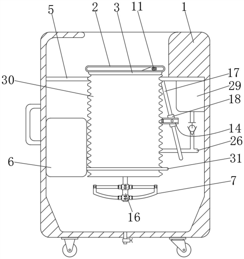 Efficient and energy-saving integrated rural domestic sewage recycling and classifying treatment equipment