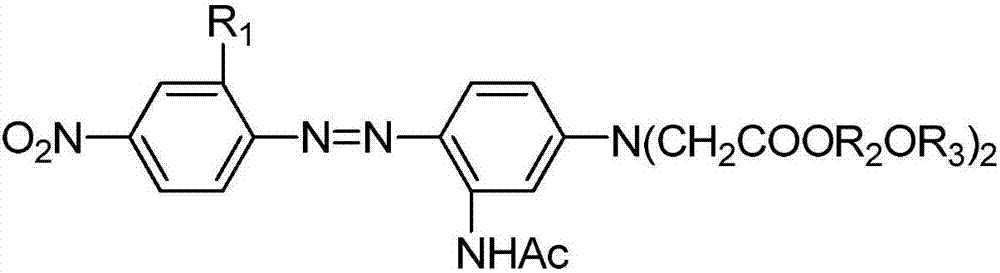 Ruby azo dye as well as preparation method and application thereof