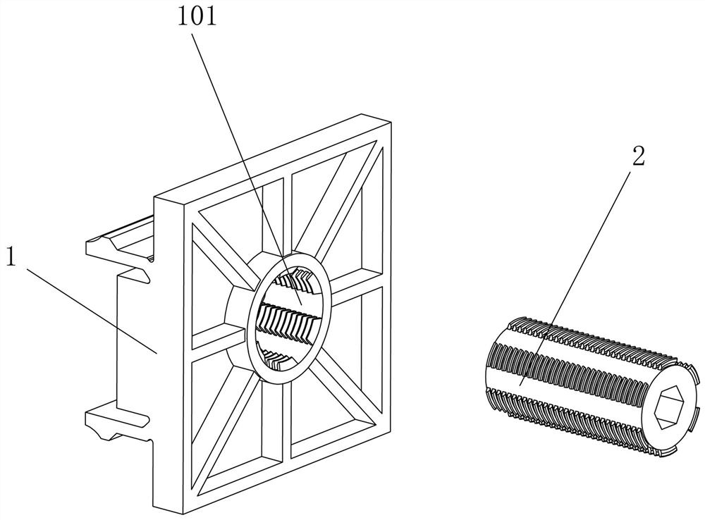 Damping and leveling assembly structure and mounting method thereof