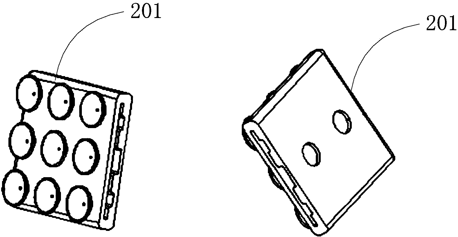 Head lamp fixing device and helmet with head lamp fixing device