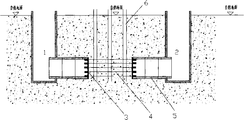 Cross-pulling construction method for soft soil zone with high ground water level