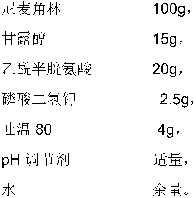 Injection used nicergoline freeze-dried powder injection and preparation method thereof