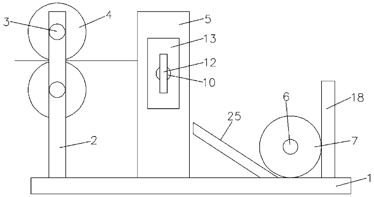 Efficient plastic woven bag winding and storing device