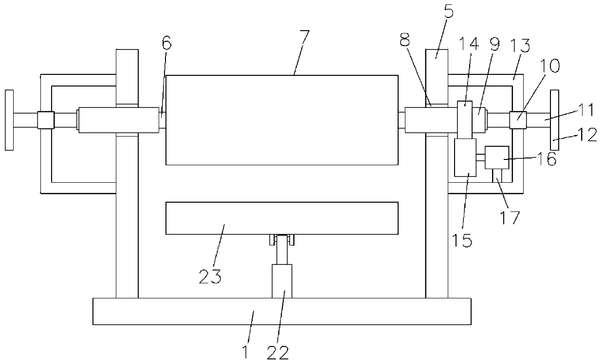 Efficient plastic woven bag winding and storing device