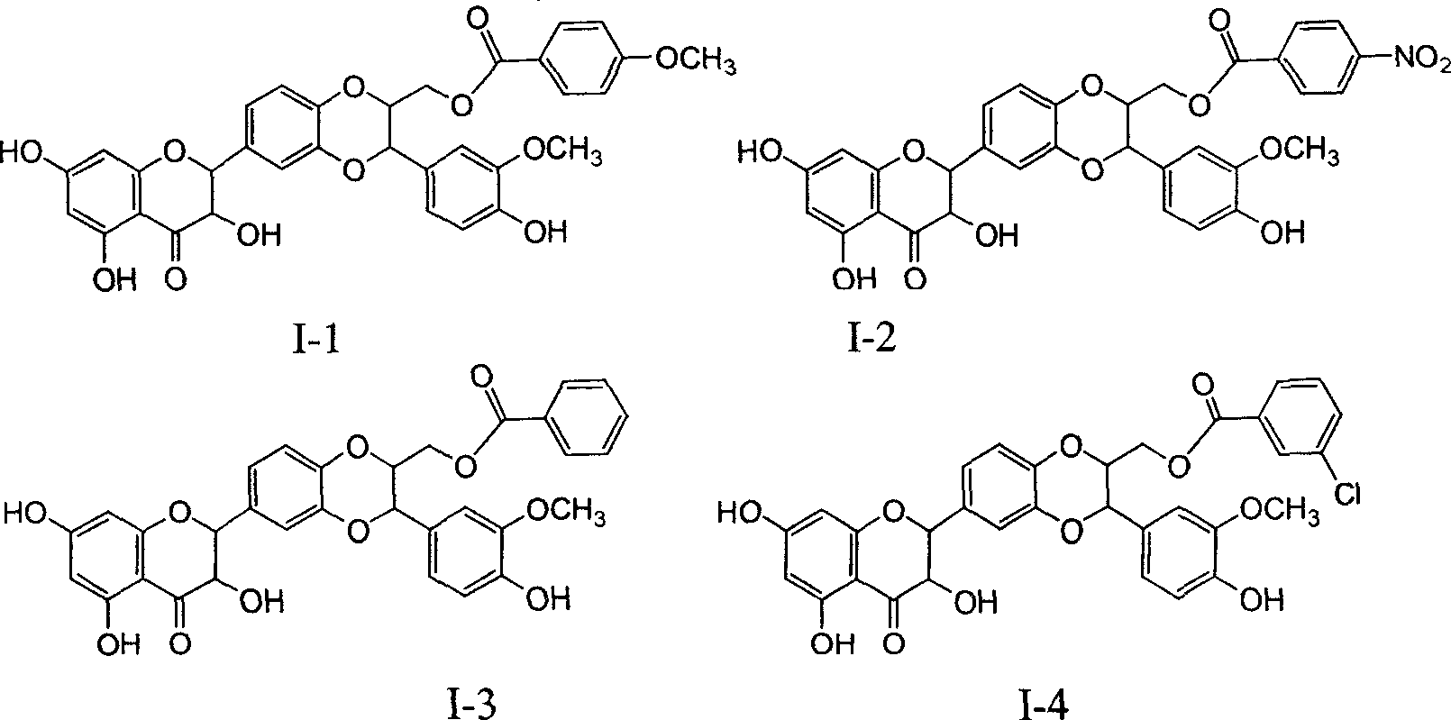 Silybin esters derivatives and preparation and use thereof