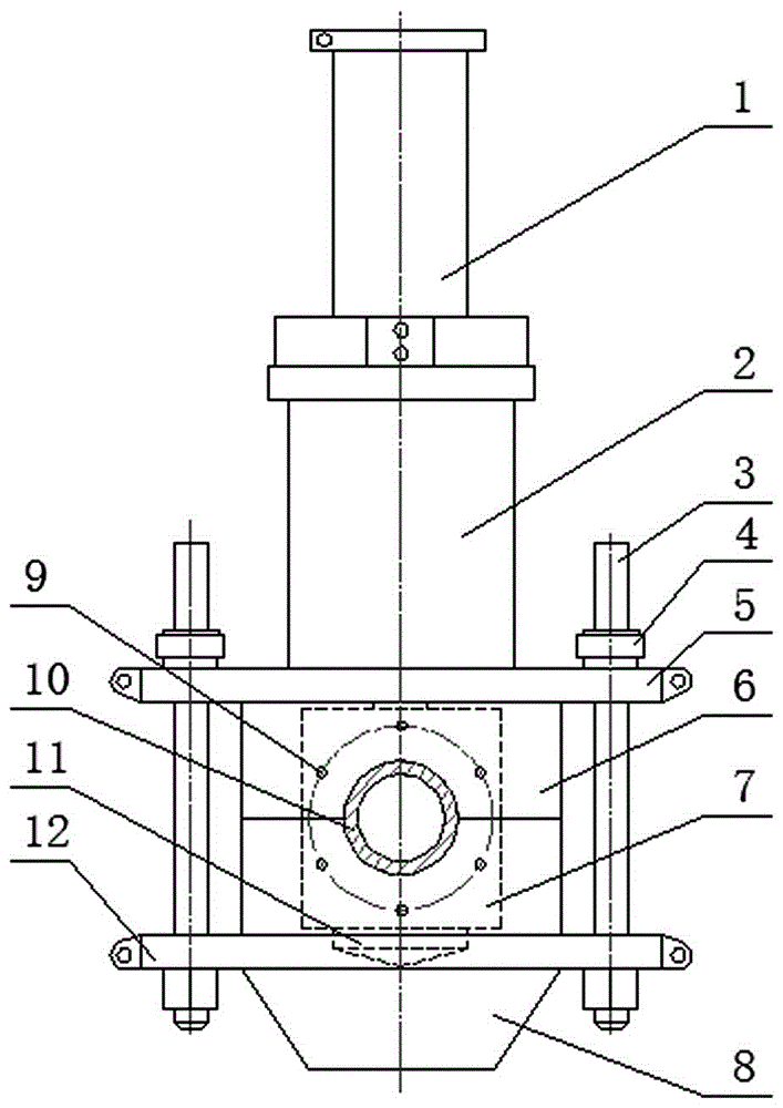 Cutting blind plate on-line pressurized plugging device and plugging method for small-pipe-diameter high-pressure pipeline