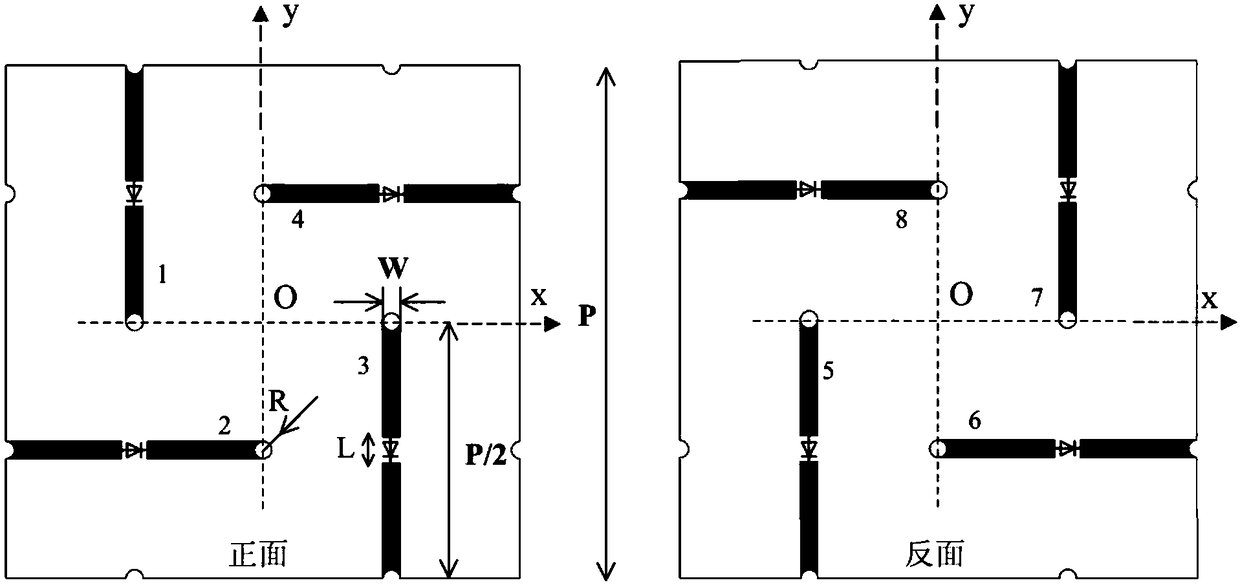 Active frequency selective surface suitable for electromagnetic switch