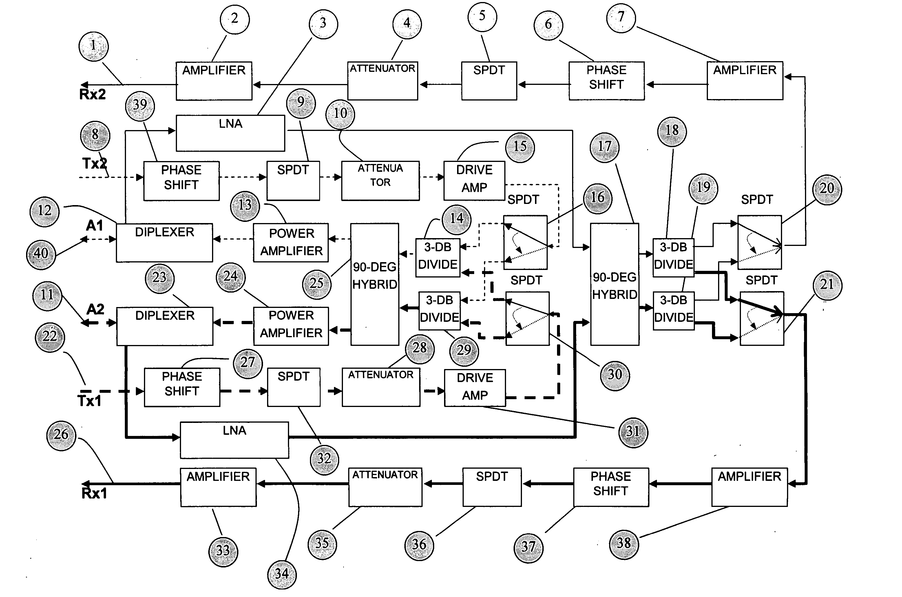 T/R module for satellite TT&C ground link