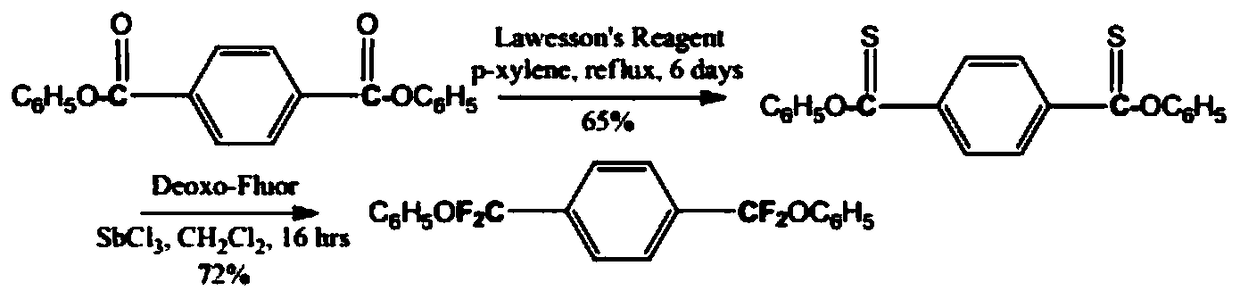 Method for synthesizing 1,4-di(difluoro phenoxy methyl) benzene