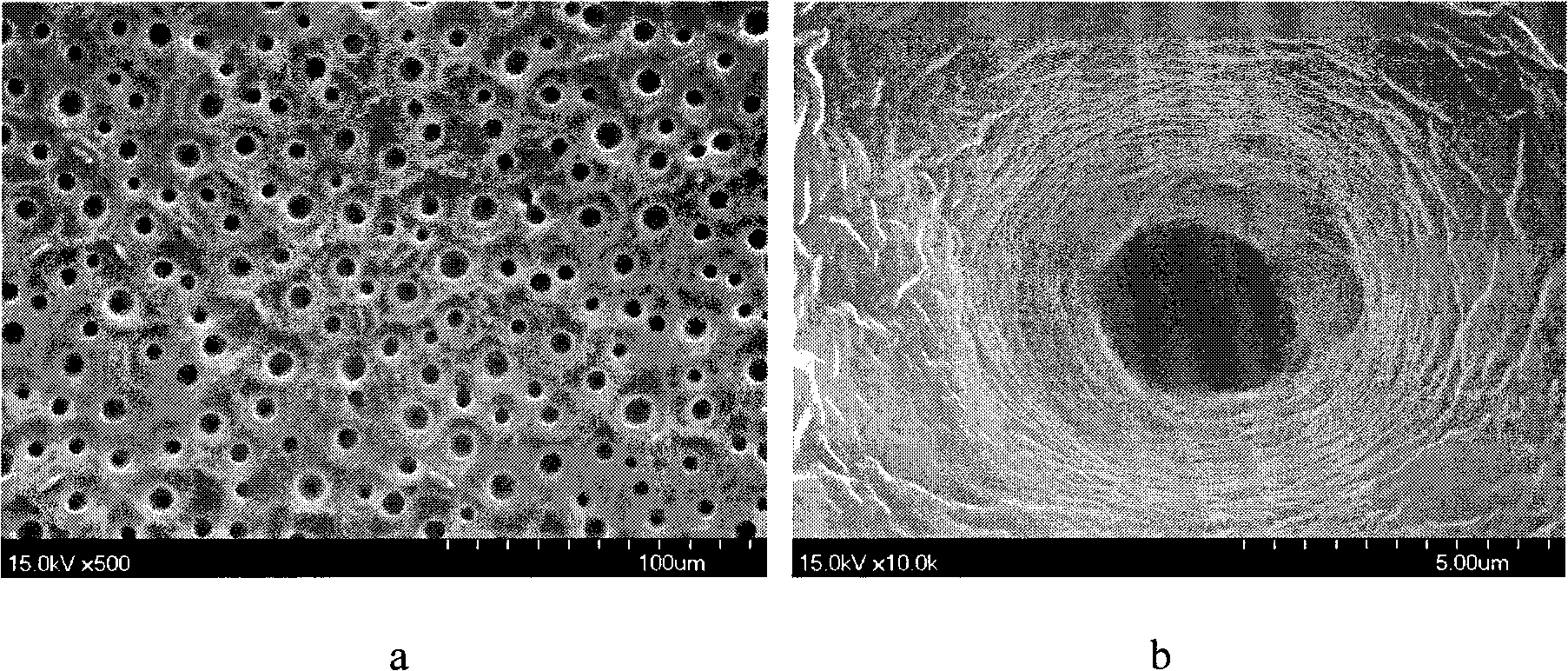 Method for preparing superhydrophobic surface by using nano-particles for assisting micromolding