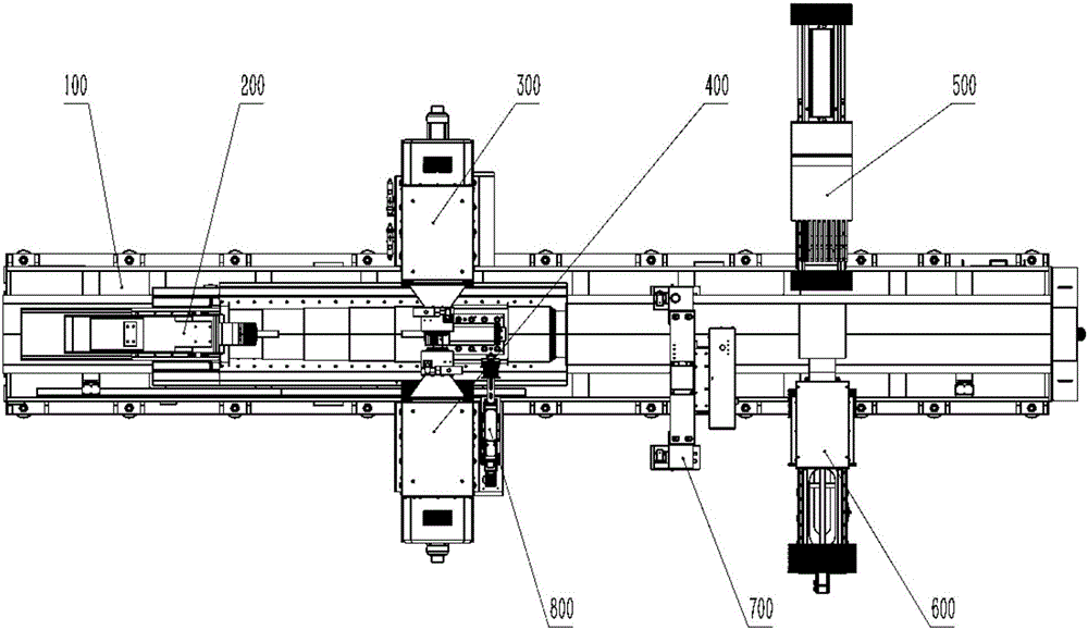 Full-automatic silicon single-crystal rod rolling and grinding integrated equipment