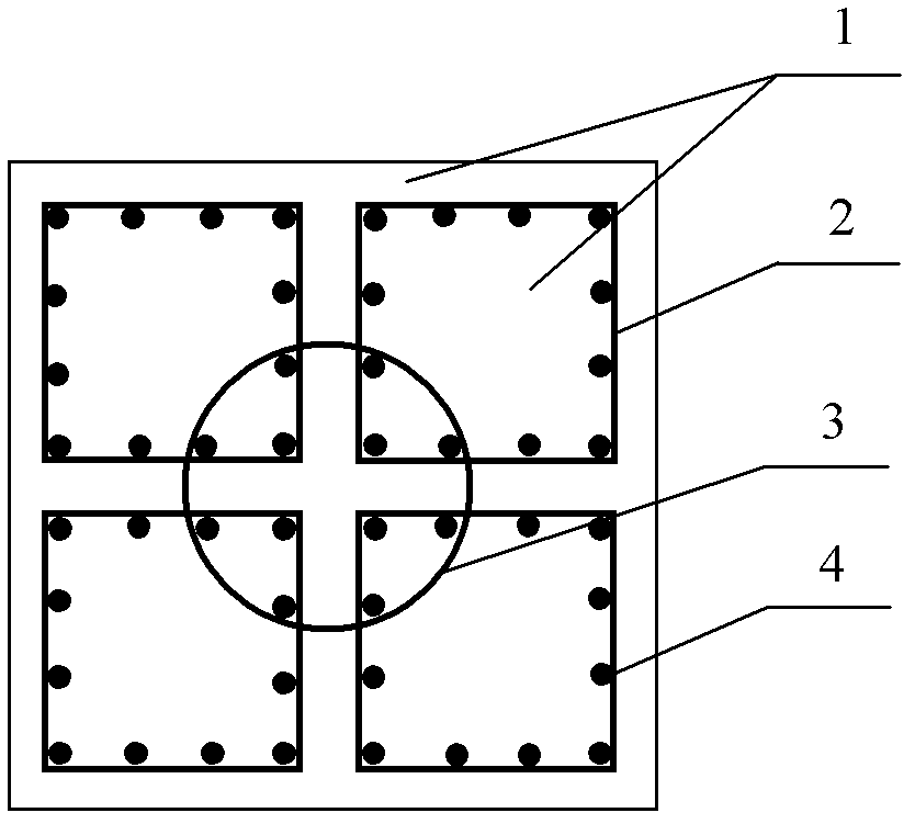 High-seismic-resistance light high-intensity reinforced column