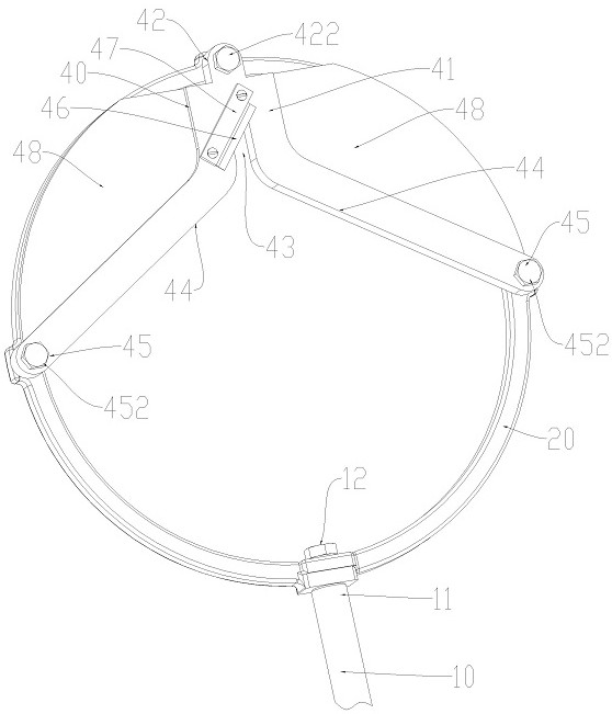 A tool for picking fruits of fruit trees with adjustable angle of fruit net frame