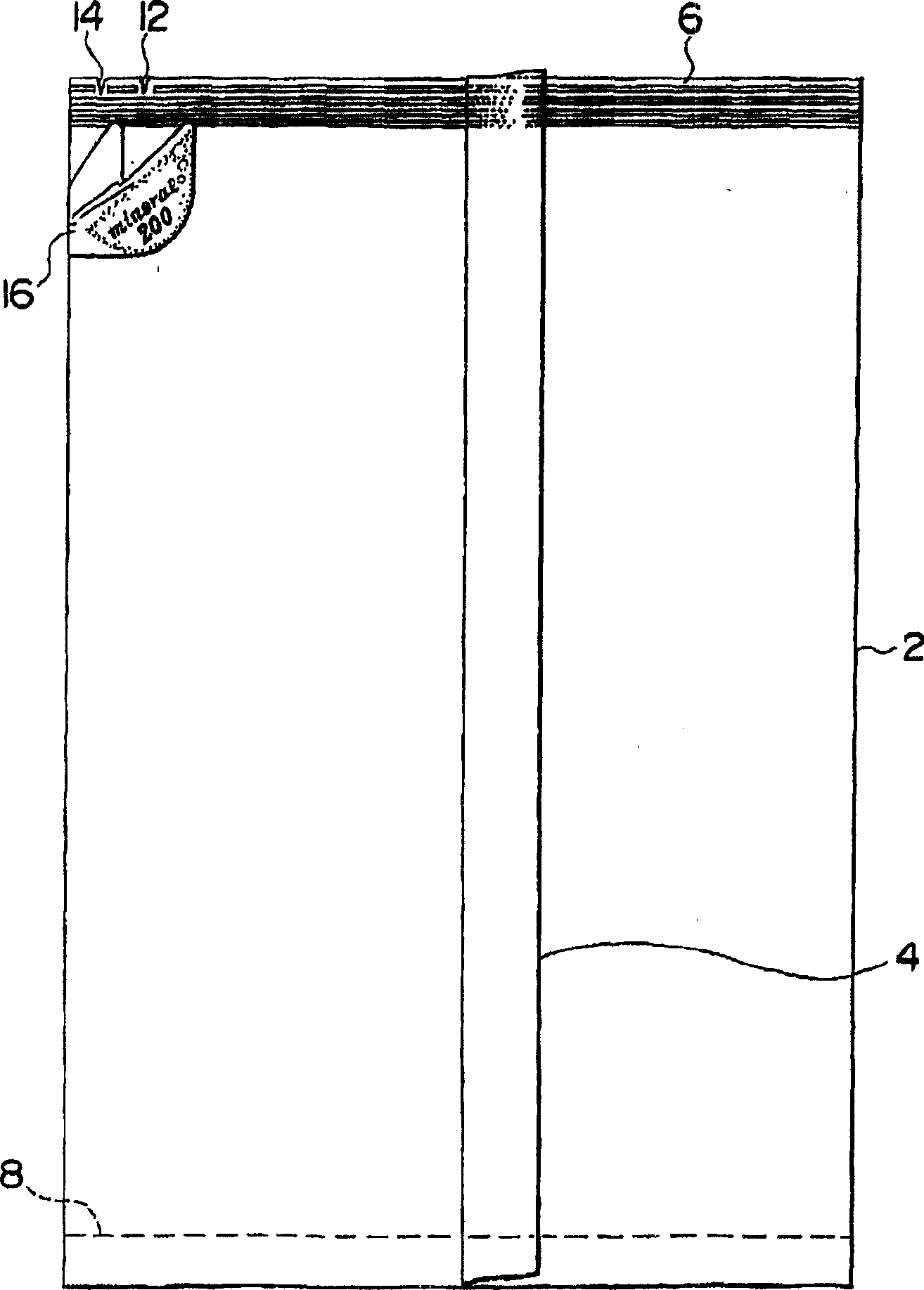 Flexible container, method of forming the container, unsealing guide of flexible container, method of filling liquid into container, and liquid