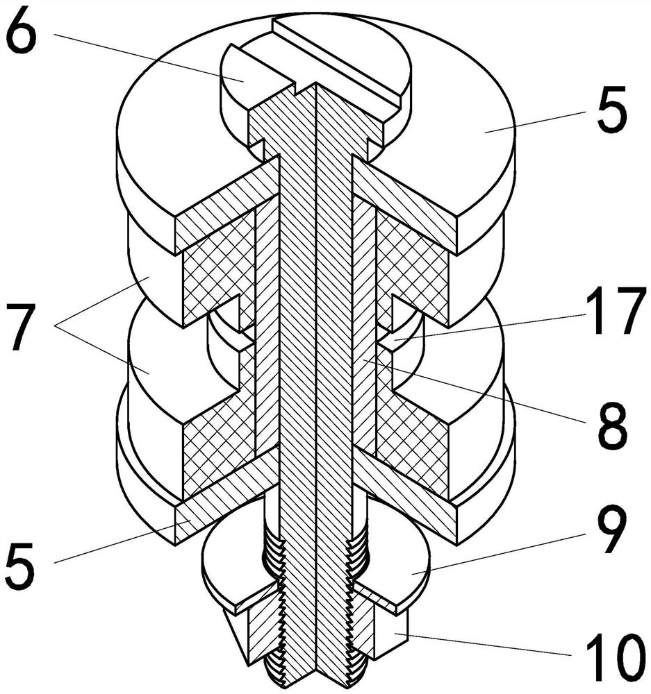 Damping device for inertial navigation system under mine