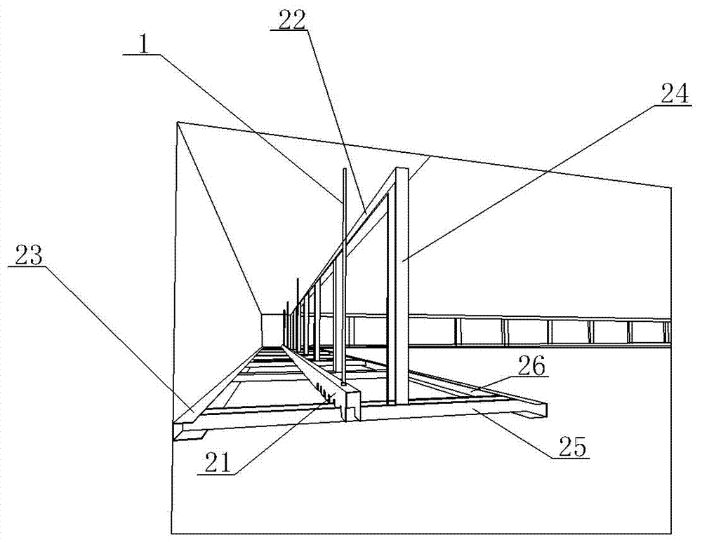 Troffer keel and mortar smearing processing structure