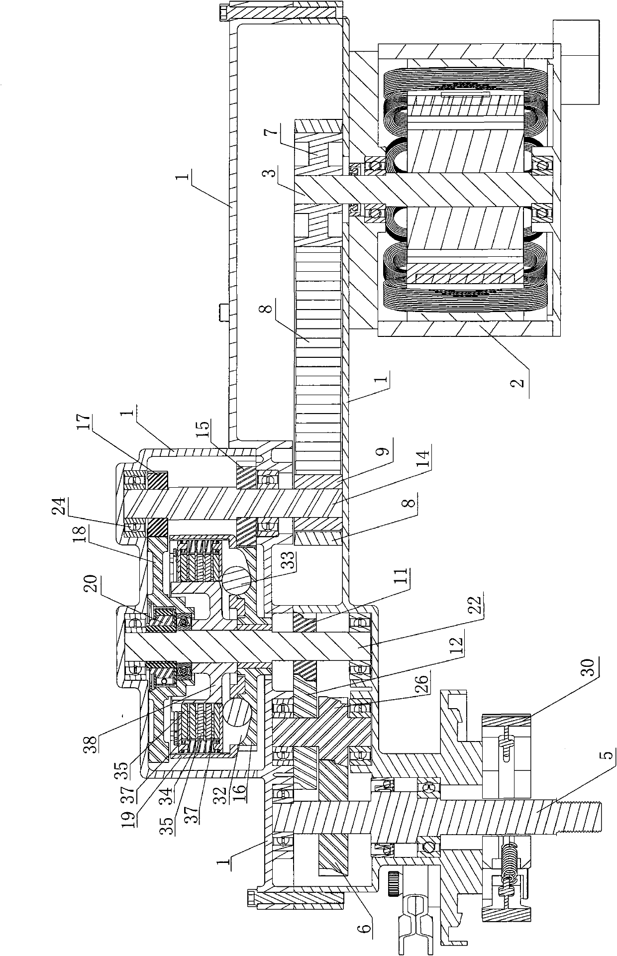 Automatic variable power transmission mechanism of electric motor car