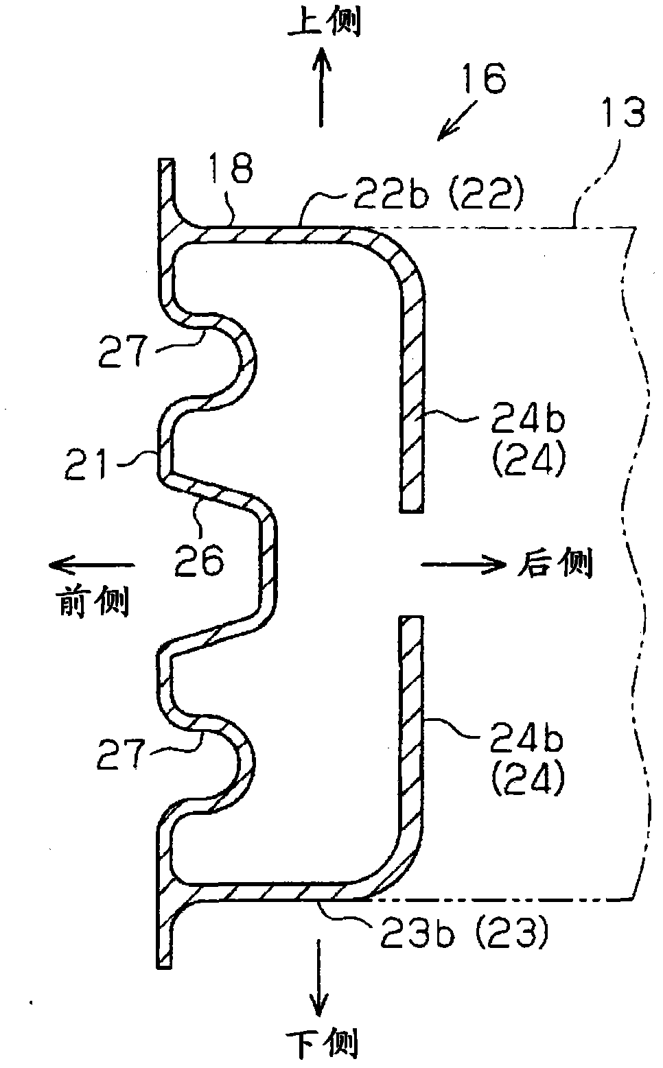 Bumper reinforcement and bumper device for vehicle