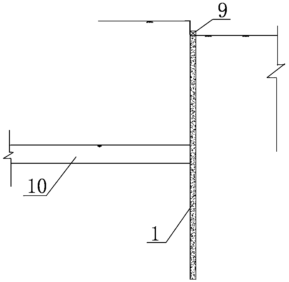 Top-rigid-and-bottom-flexible deep foundation pit supporting system and construction method thereof