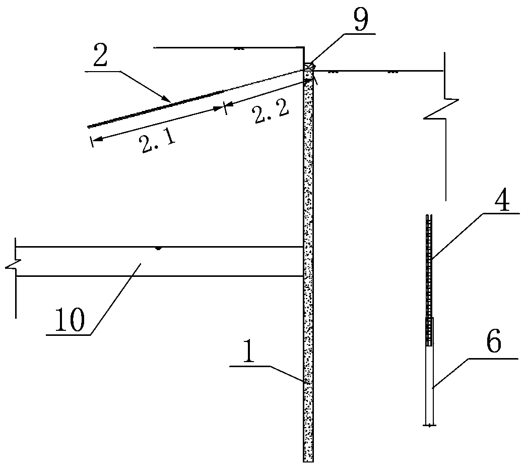 Top-rigid-and-bottom-flexible deep foundation pit supporting system and construction method thereof