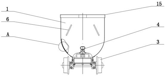 U-shaped fixed carriage type mine car