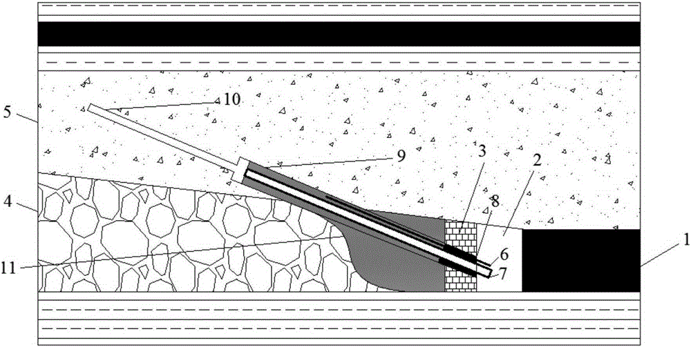 Gas extraction method for region reinforcement of gob-side entry retaining