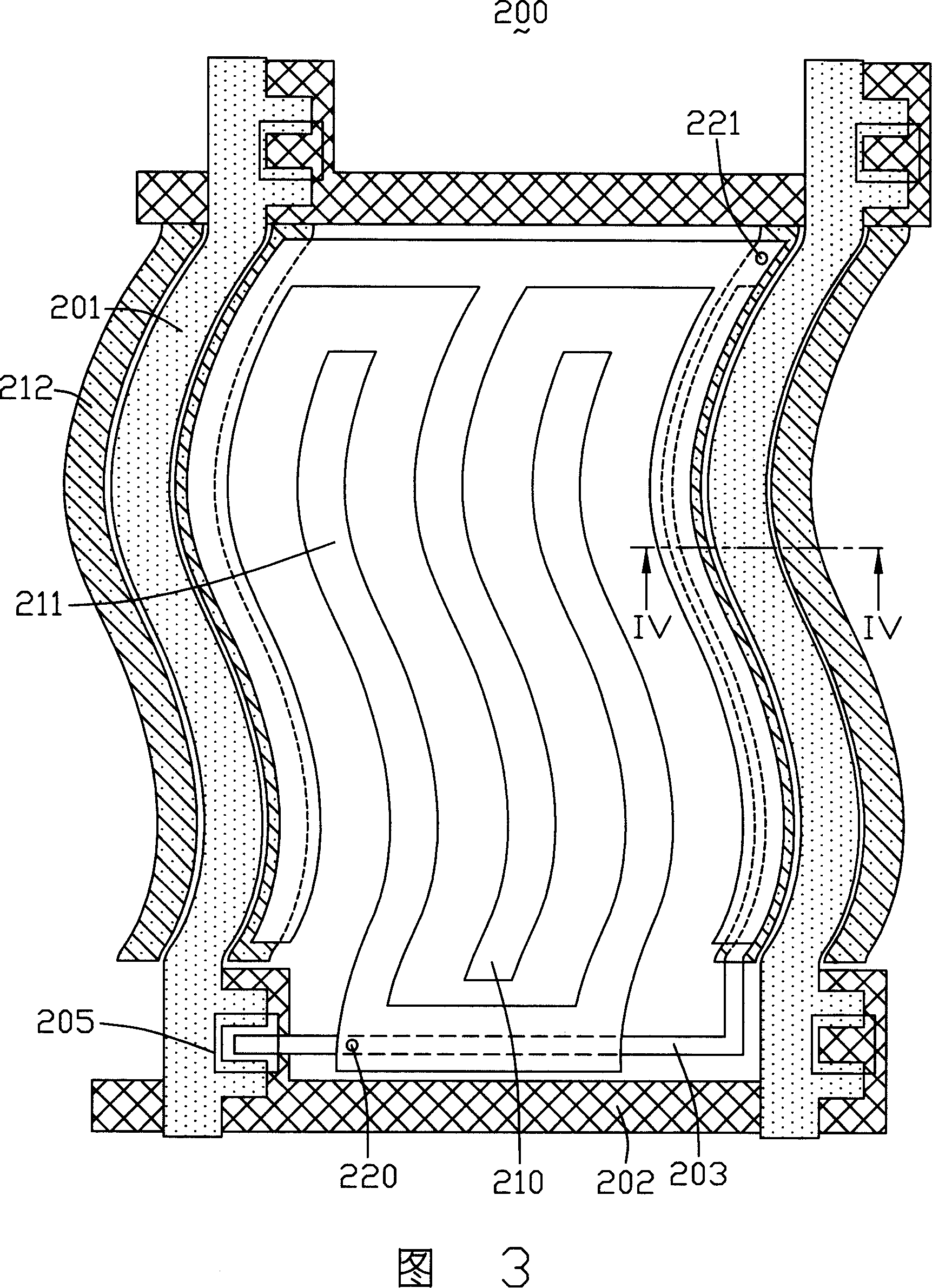 Lateral field switching mode LCD within flat panel