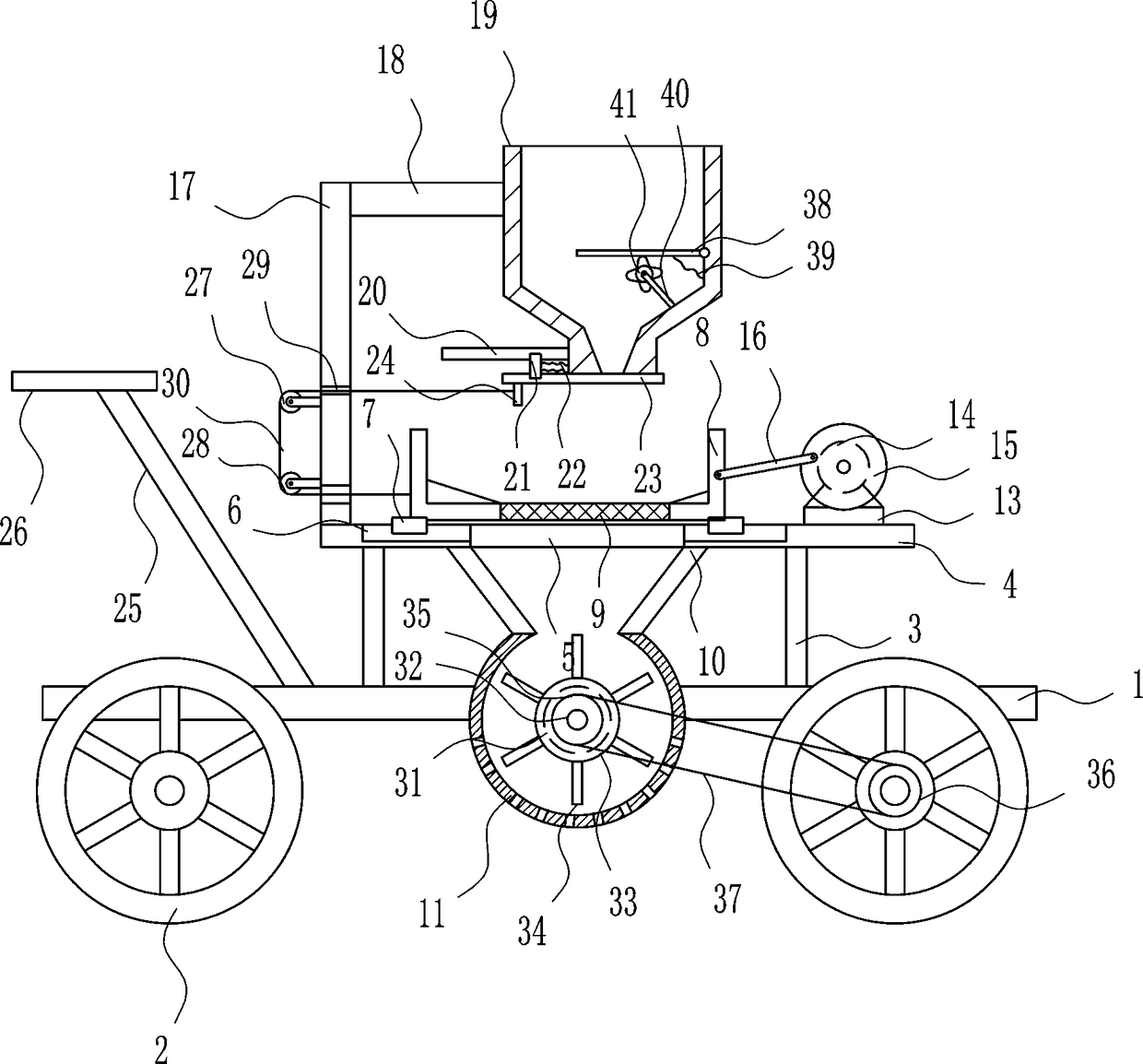 Efficient powder spreading equipment for road construction