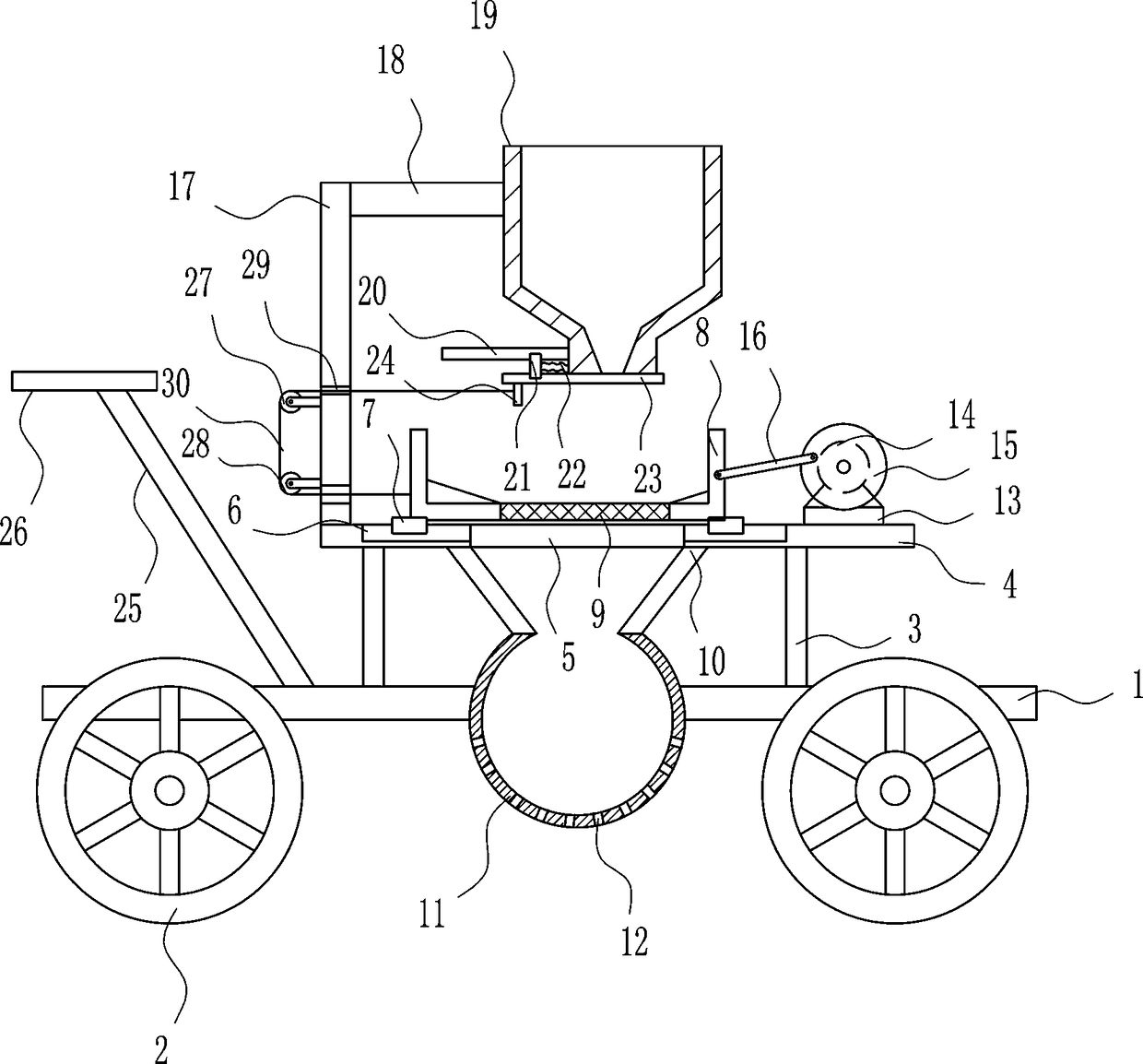 Efficient powder spreading equipment for road construction