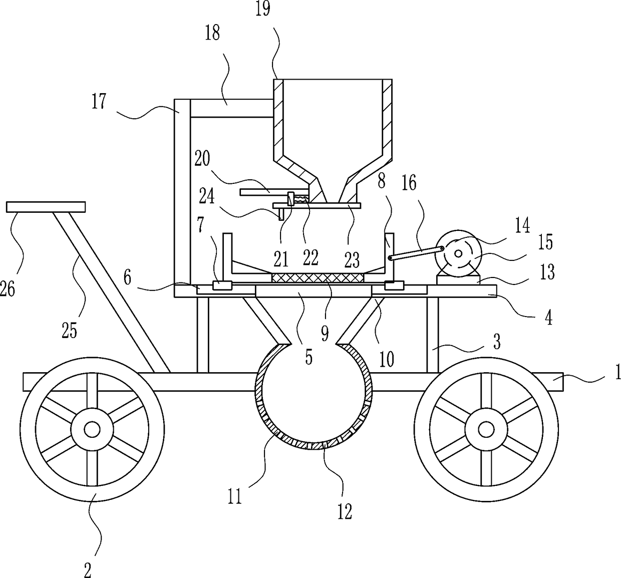 Efficient powder spreading equipment for road construction