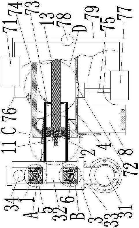 Liquid pumping system of piston type slurry pump with circulating cleaning device