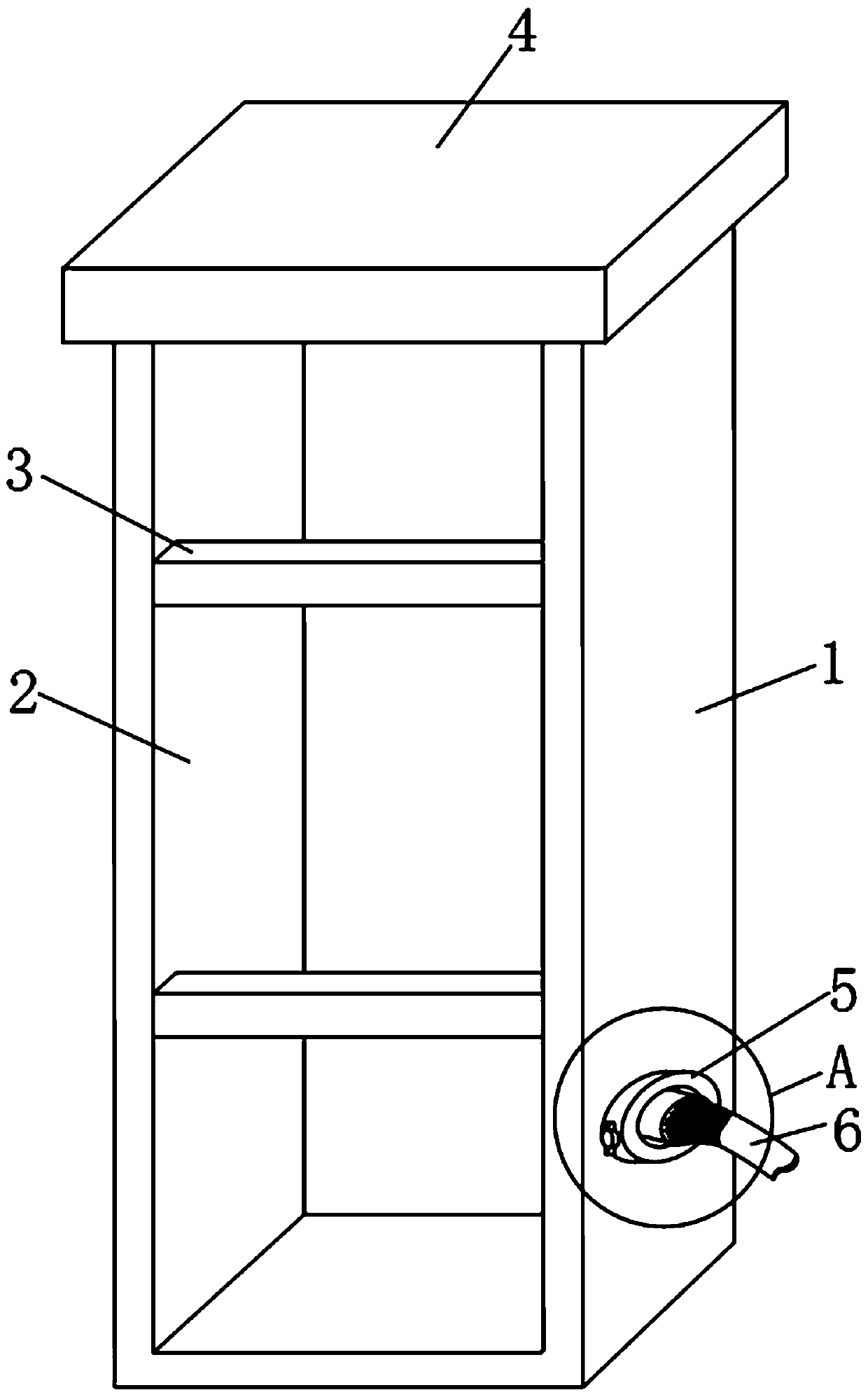 Power distribution cabinet circuit installation structure and use method thereof